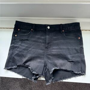 AE Black Denim Shorts